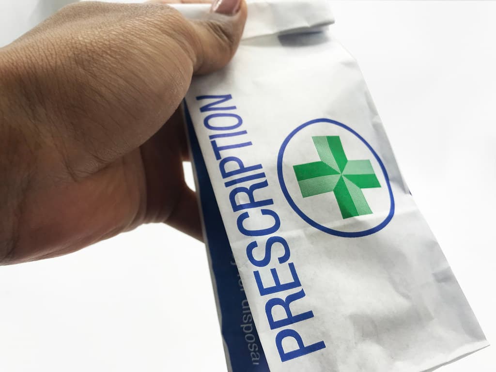 Pharmacy bag ready to be discreetly delivered during a Tiziwiz SARL medicine order in Agadir